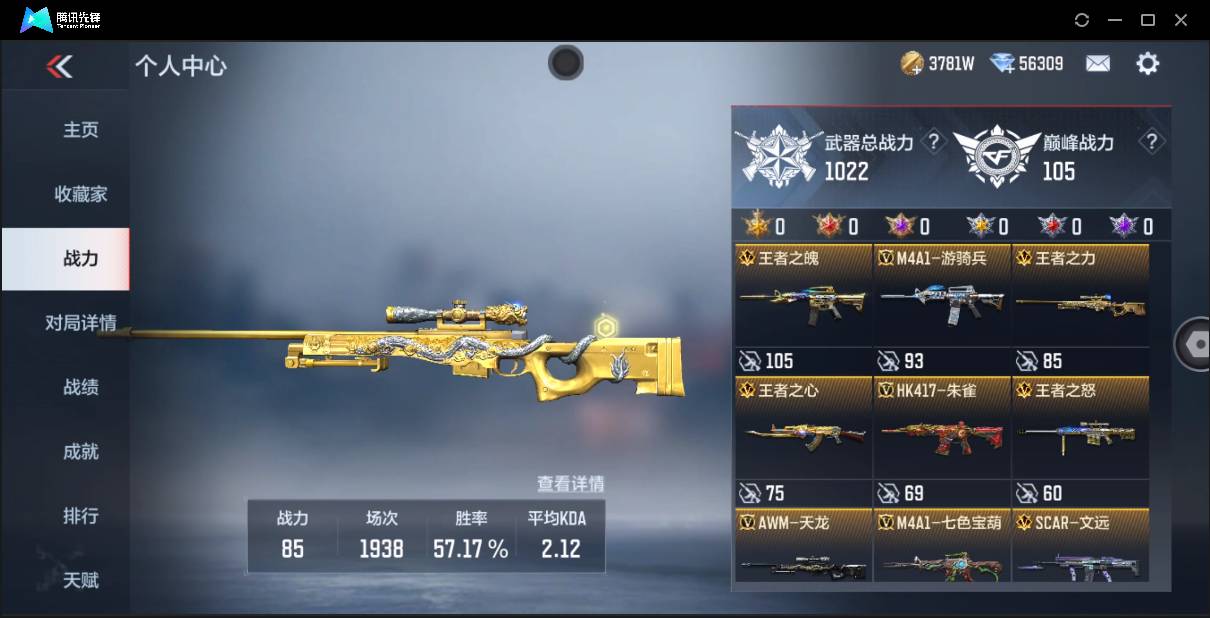 CFMSW369208枪战王者账号详情图37 CFMSW369208枪战王者账号详情图37