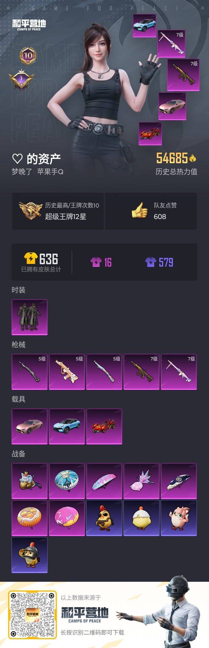 和平精英账号安卓QQ001FQ:s3295，3载具 5升级枪 1粉装 174枪皮 135套装 54685热力 10印记稀有时装：套装-青年教官,套装-黄色运动,套装-蓝色运动,套装-黄色伏地魔,套装-白色伏地魔,套装-黑