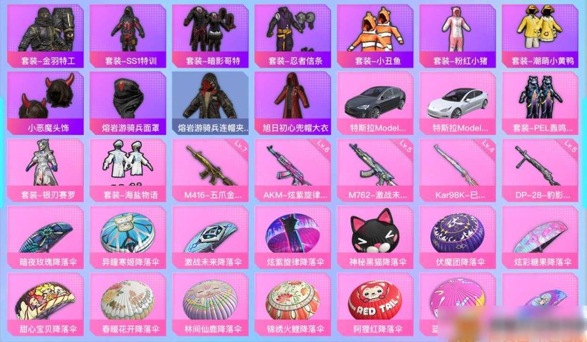 和平精英账号安卓QQ007M:m1211【苹果Q、可二次实名】【无防沉迷】热力值：80889【3粉装，5粉枪，2载具】16粉色战备，207套装，243枪械，269装备，6滑翔尾翼，91降落伞；等级：Lv.71 历史最高段