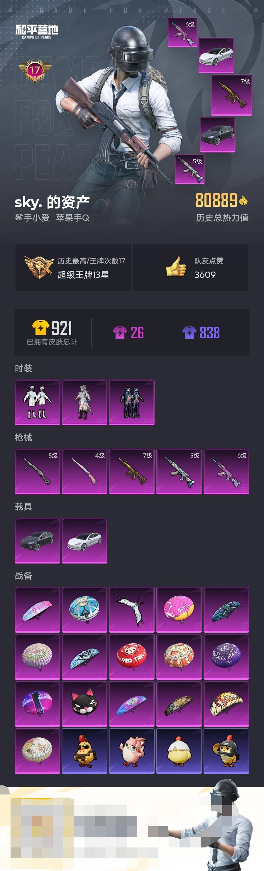 HPSW3421592和平精英账号详情图2 HPSW3421592和平精英账号详情图2