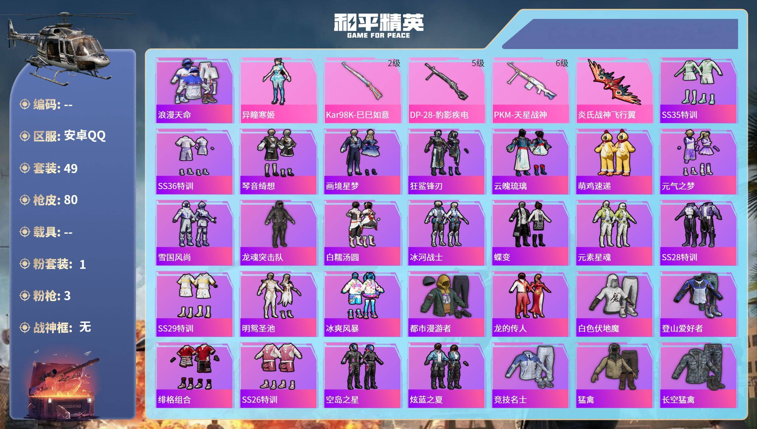 HPSW450376和平精英账号详情图2