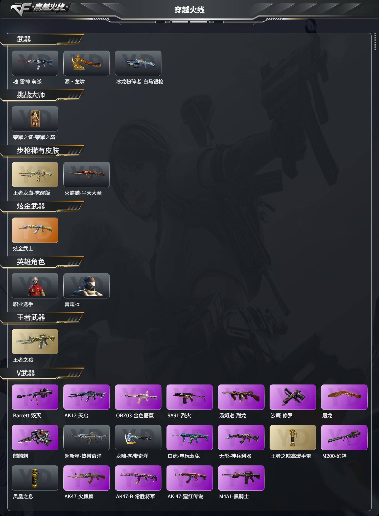 CFSW330621穿越火线账号详情图2