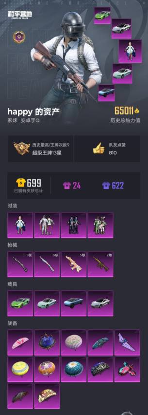 HPSW3335493和平精英账号详情图3